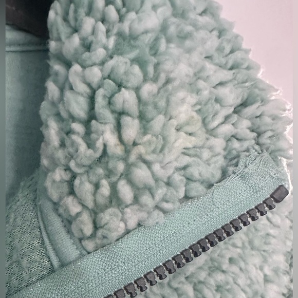 SONOMA Size S Mint Green Quarter Zip Hoodless Sherpa Cowl Sweater with Pockets - Picture 7 of 7